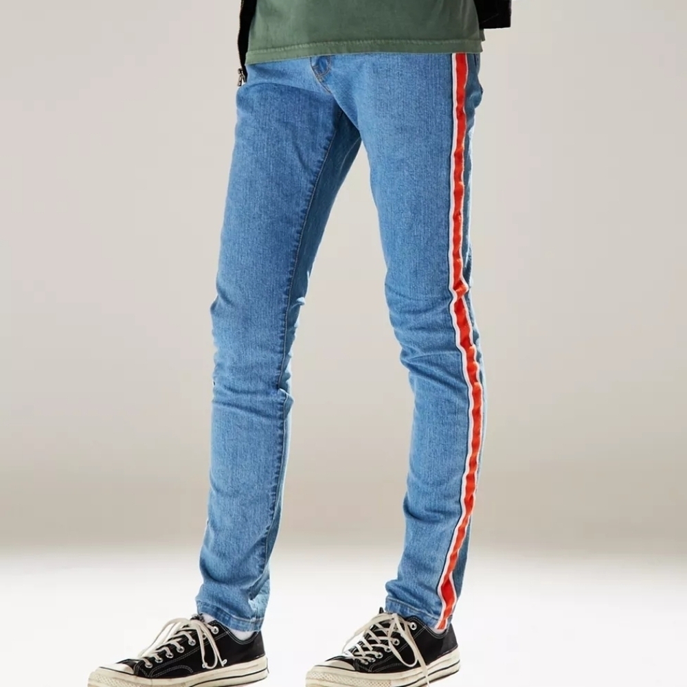 Urban Outfitters BDG Side Tape Skinny Jean, Color Blue Size 32x31